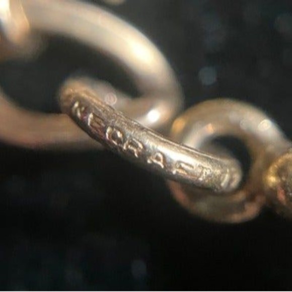 Vintage JC&Co Gold-filled Sterling Charm Bracelet Scarab Fob Sewing Mt. Rushmore - Picture 8 of 12